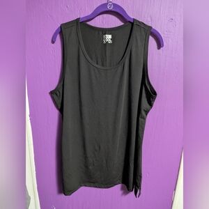 💜 32 Degrees Cool Black Split Hem Tank Top